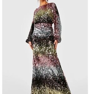Boohoo Shimmering Sequin Maxi Dress